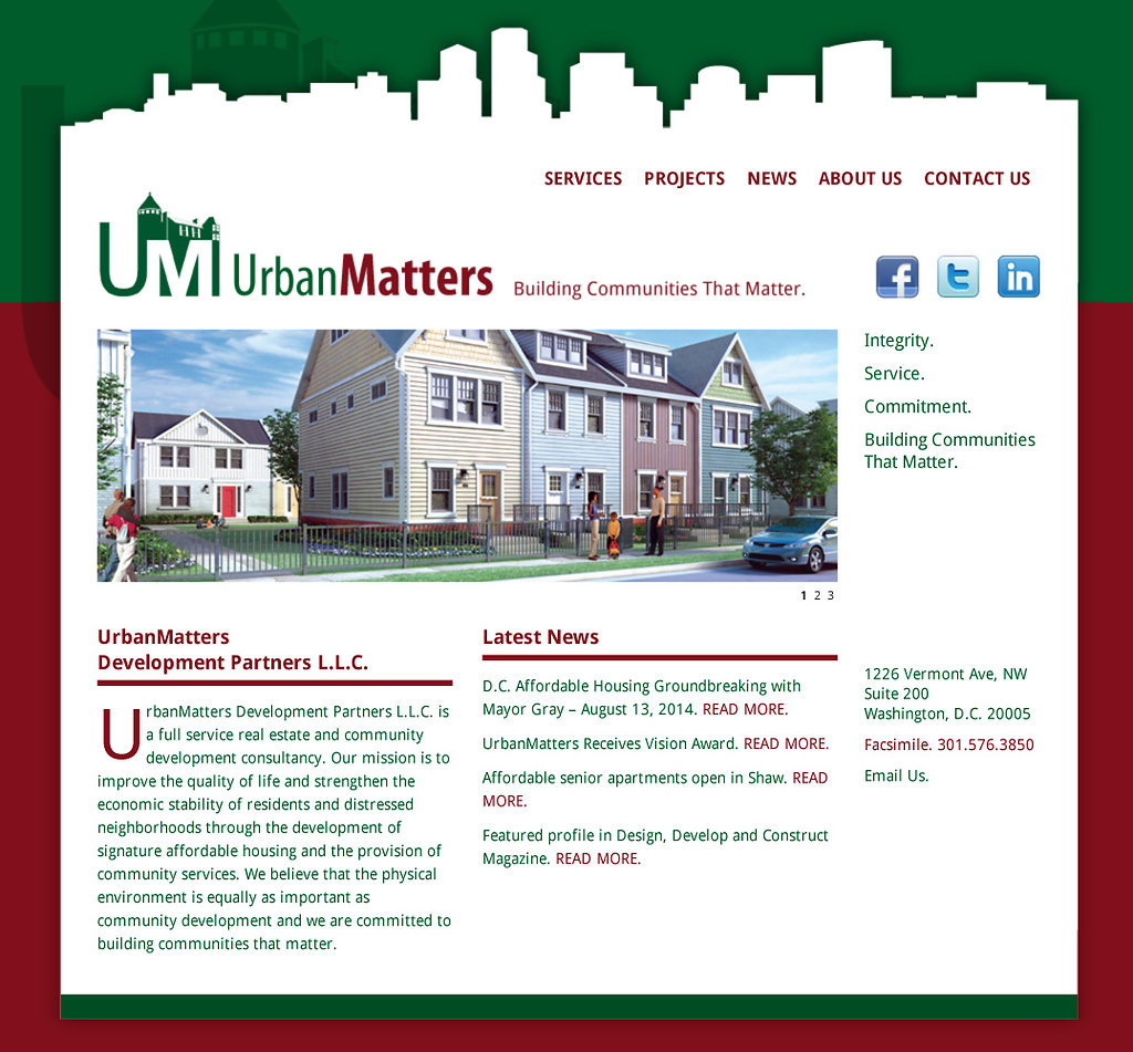 Urban Matters Development Partners website